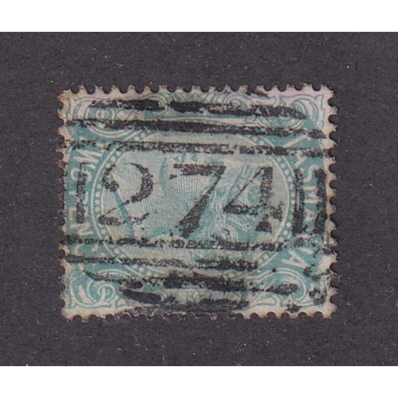 (ST1078) TASMANIA ·  a clear central strike on BN274 used at UXBRIDGE on a 2d QV S/face · postmark is rated RRR