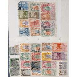 (ST1100A) FRENCH COLONIES · s/book housing an accumulation of approx.800 M/U stamps from various colonies such as NIGER, INDO-CHINA, SOMALIA, NEW HEBRIDES, MARTINIQUE, etc. · very little if any duplication · see full description (12 images)