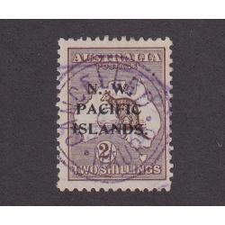 (ST1502) AUSTRALIA · 1919: 2/- brown Roo (3rd wmk) SG 115 with CANCELLED NAURU h/s · fine condition · c.v. £38 (2 images)