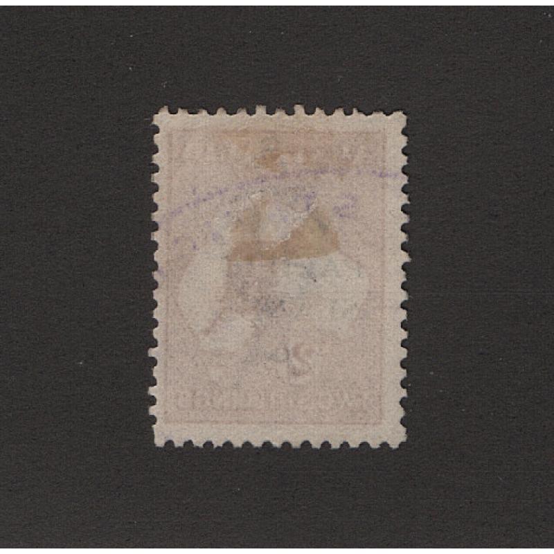 (ST1502) AUSTRALIA · 1919: 2/- brown Roo (3rd wmk) SG 115 with CANCELLED NAURU h/s · fine condition · c.v. £38 (2 images)