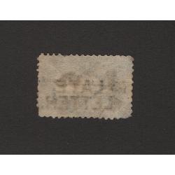 (ST1508) TASMANIA · 1870s: 4d blue QV Chalon perf.12 SG 73 with a bold impression of the LATE LETTER h/s applied at the Hobart GPO