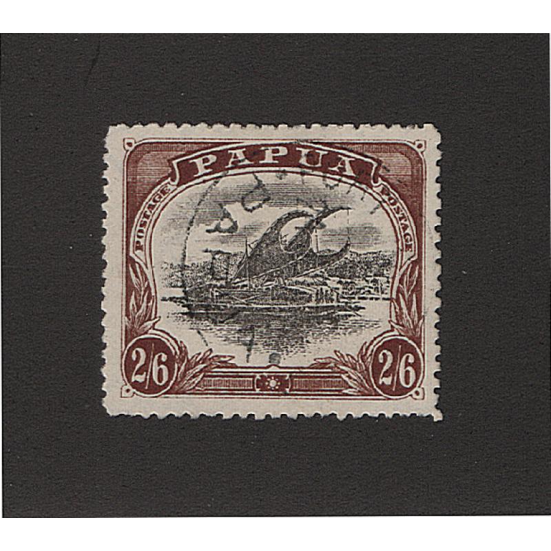 (ST1516) PAPUA · 1911: lightly used Type C 2/6d black & brown Lakatoi SG 83 · nice example · c.v. £75 (2 images)