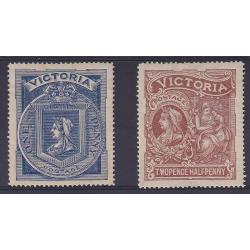 (VV1233) VICTORIA · 1897: mint QV Diamond Jubilee issue SG 353/54 · some gum disturbance, mainly from removal of stamp hinges but very acceptable examples · total c.v. £150+ (2 images)