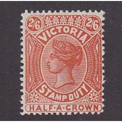 (VV1234) VICTORIA · 1920/66: fresh MNH 2/6d red-orange QV S/Duty (V/Crown wmk · perf.11) Craig 3.41 · fine condition · $5 STARTER!!