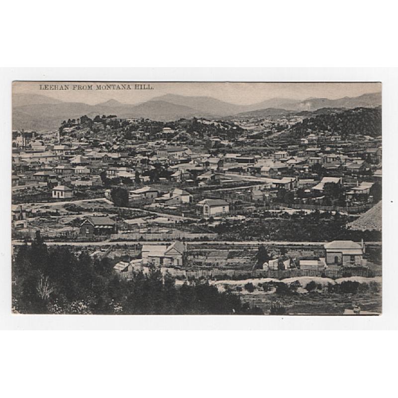 (WW15263) TASMANIA  · c.1910: unused card by an unidentified publisher w/view of LEEHAN (sic) FROM MONTANA HILL in fine condition